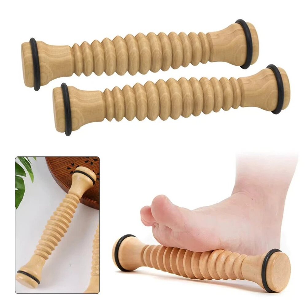 TheraWell Natural Wood Foot Roller – Bundle of 6 – NEW